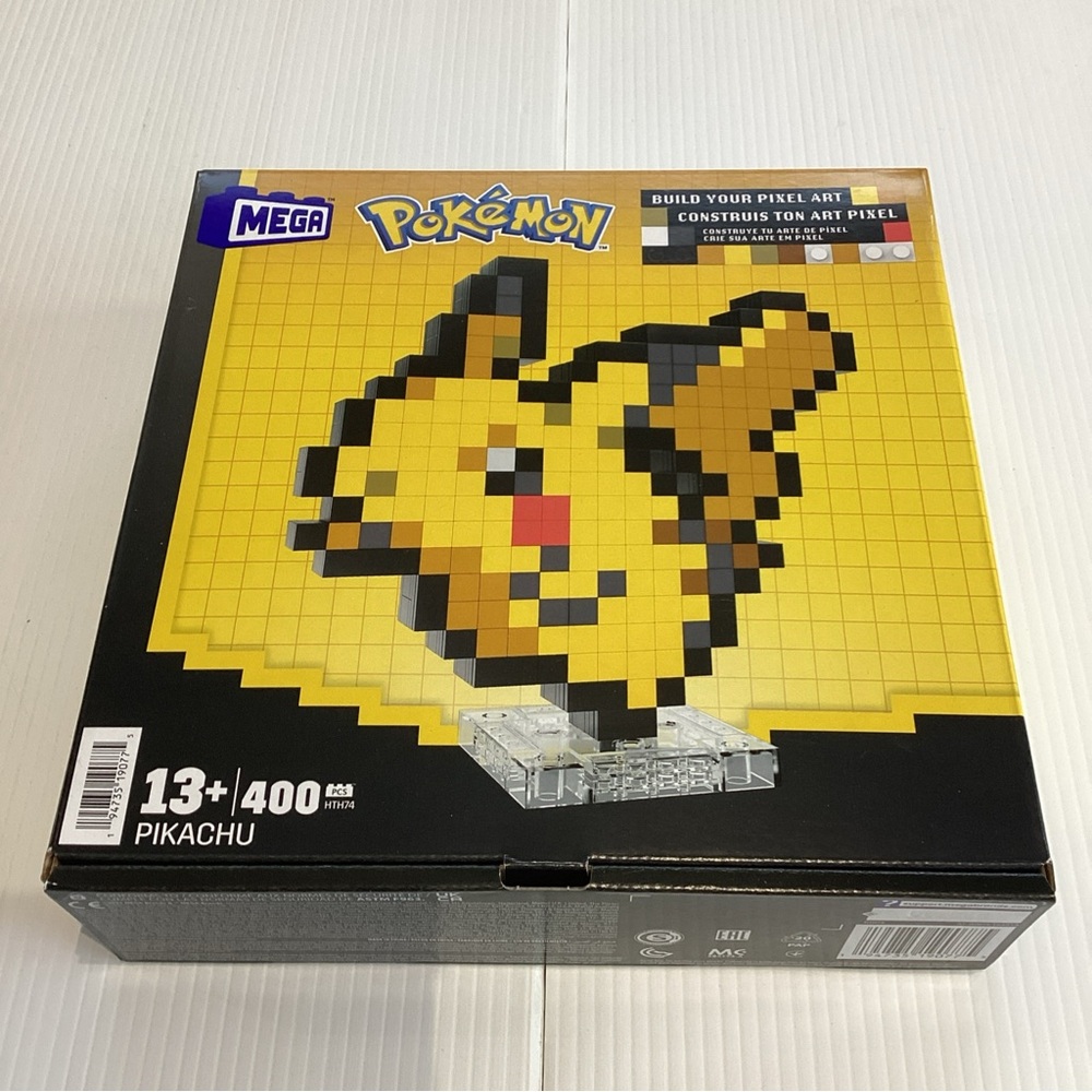 MEGA Pokémon Pikachu Action Figure Building Set 400 Pcs Nintendo Pixel Art - NEW